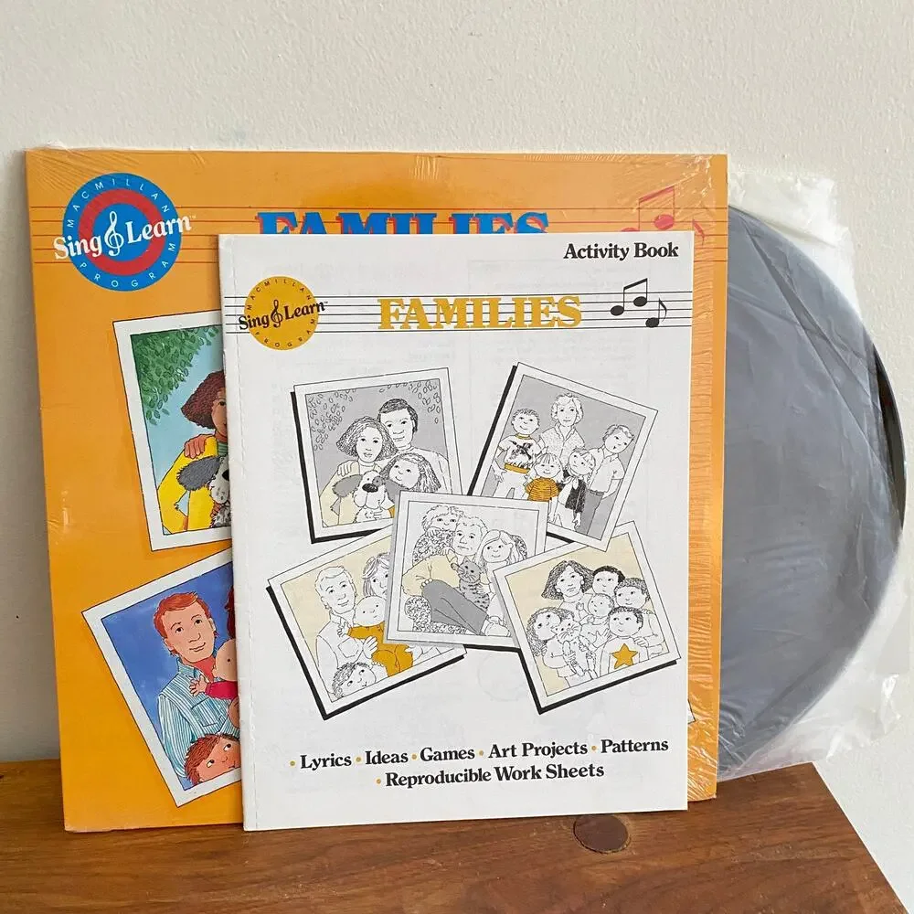 Vintage 1989 Families Sing & Learn Vinyl Record